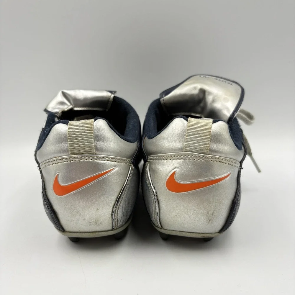 Nike Total 90 Shoes Youth Size 1.5Y Blue Silver Soccer Cleats 302240-408‎
